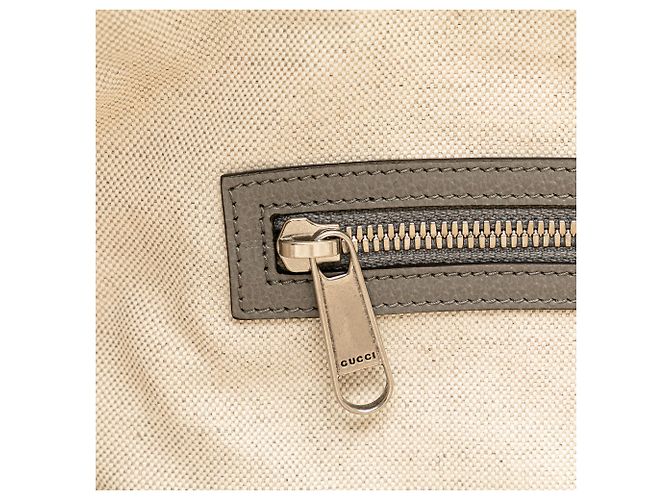 Borsa in tela bianca con logo in rilievo Gucci Bianco - vista 7