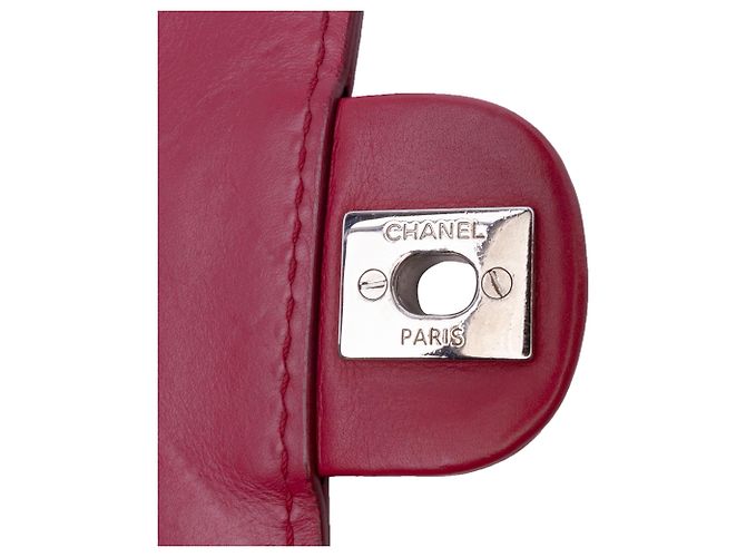 Chanel Mini Flap in Pelle di Vitello Rosa Cucito - vista 7