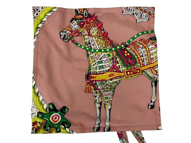 Silk In Pochette Petite H di Hermès Cavallo Rosa - vista 2