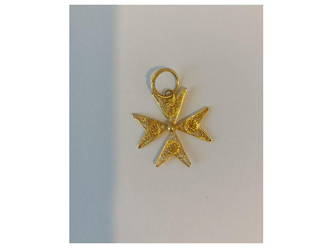 Autre Marque Pendente in oro a croce maltese di Amalfi D'oro - vista 5