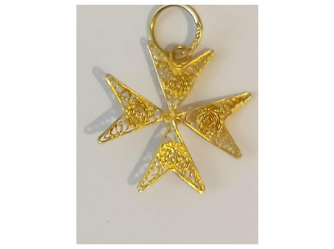 Autre Marque Pendente in oro a croce maltese di Amalfi D'oro - vista 7
