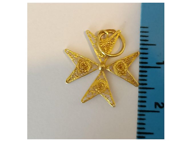Autre Marque Pendente in oro a croce maltese di Amalfi D'oro - vista 8
