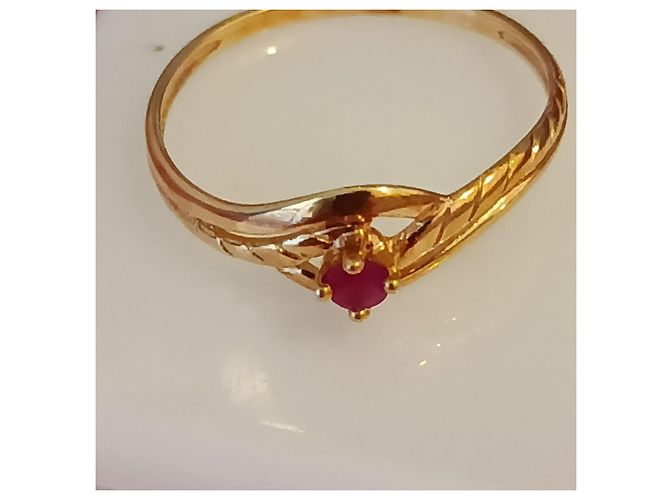 Autre Marque Anello in oro 18 carati con un rubino D'oro - vista 5