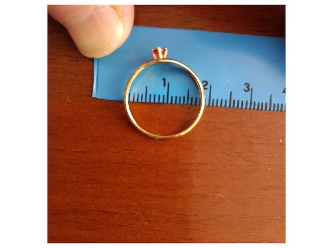 Autre Marque Anello in oro 18 carati con un rubino D'oro - vista 8