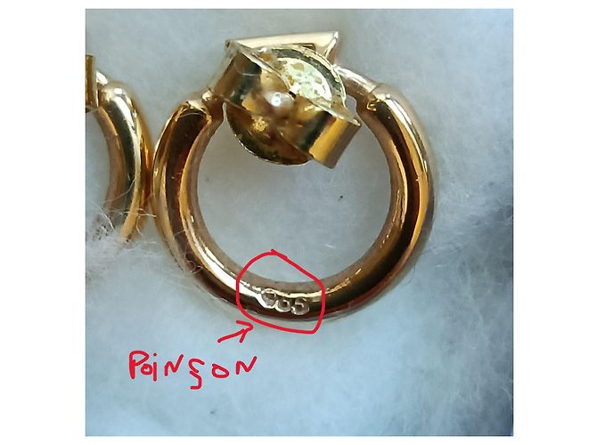 Autre Marque orecchini d'oro adornati con un piccolo diamante - vista 4