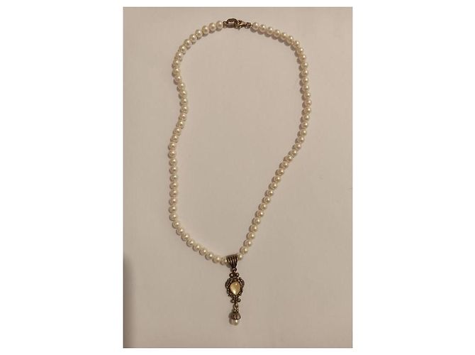 Autre Marque Collar de plata con perlas - vista 5