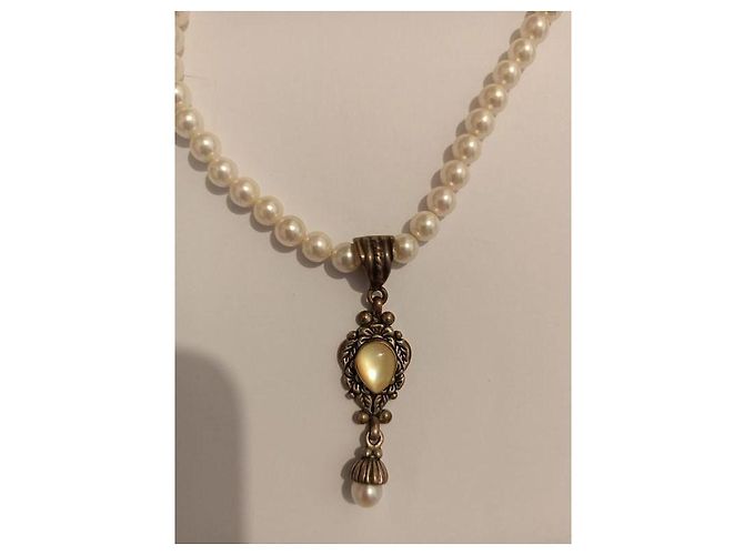 Autre Marque Collar de plata con perlas - vista 6