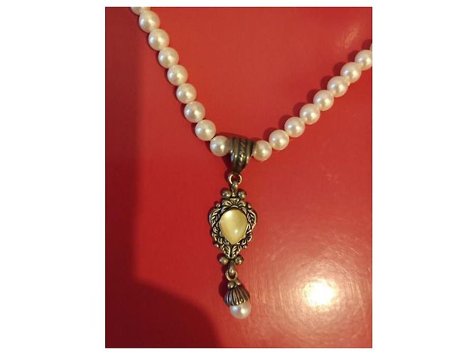 Autre Marque Collar de plata con perlas - vista 9