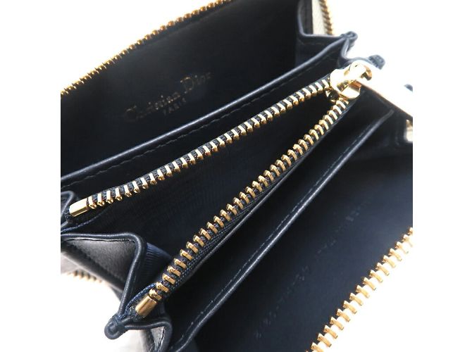 Billetera compacta Christian Dior Negro Blanco - vista 5