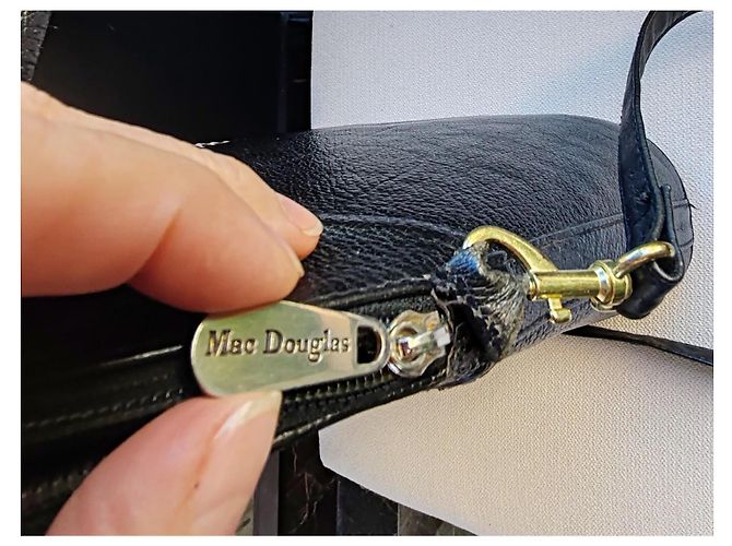 Borsa Tote Mac Douglas in Pelle Nera Nero - vista 4