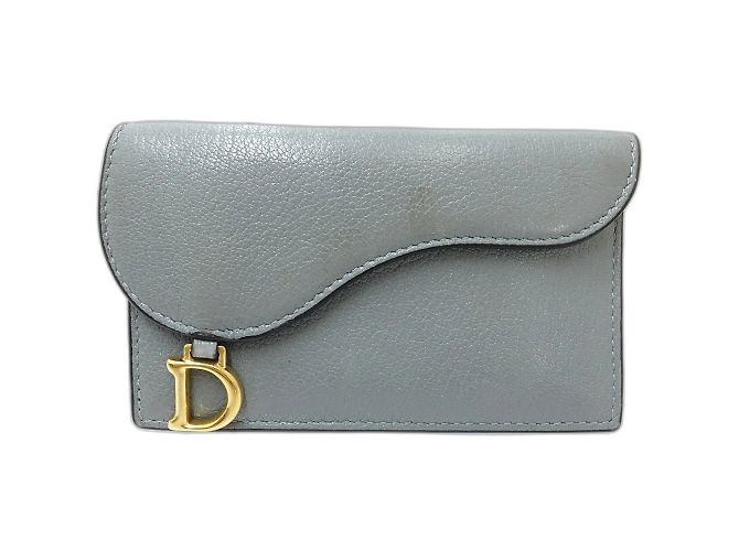 Tarjetero de cuero azul Christian Dior - vista 2