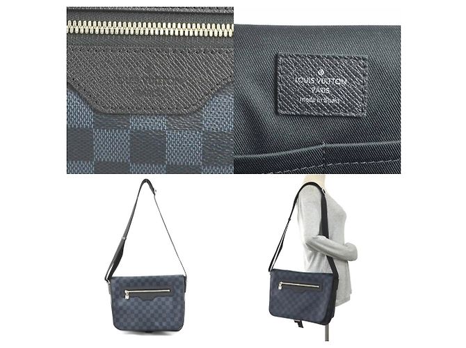 Borsa Messenger Damier Cobalt Louis Vuitton Blu navy - vista 5