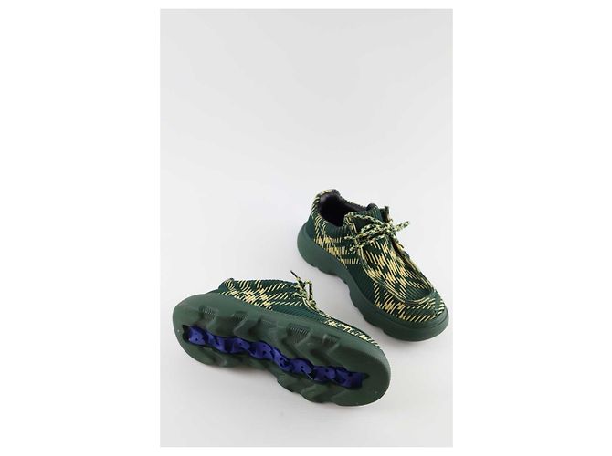 Burberry Chaussures à lacets vertes - vue 5