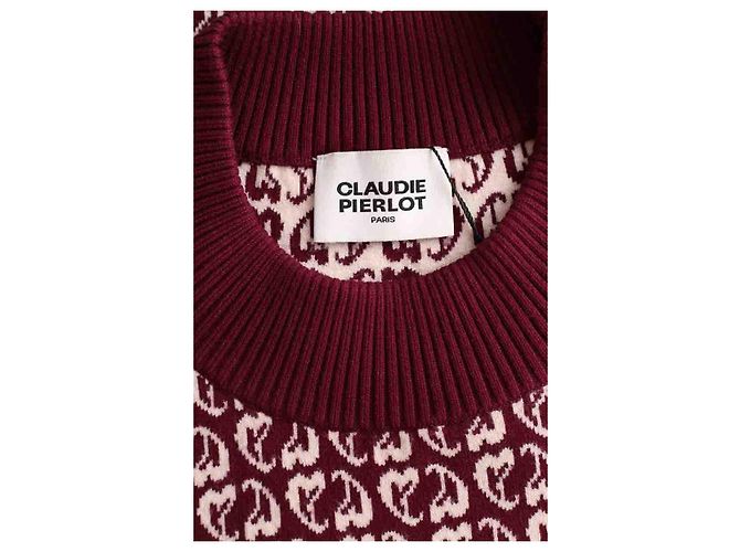 Claudie Pierlot Pull bordeaux - vue 5