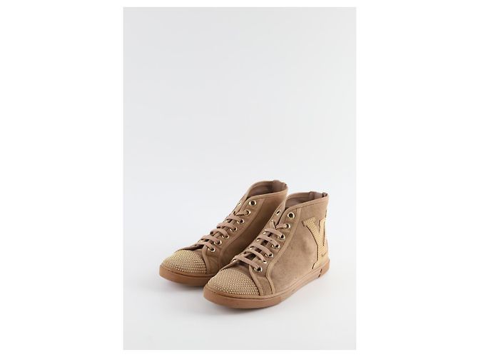 Louis Vuitton Beige Wildleder Schnürschuhe - Ansicht 3