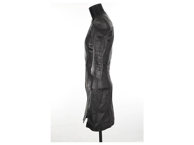 Zadig & Voltaire Schwarzes Lederkleid - Ansicht 3