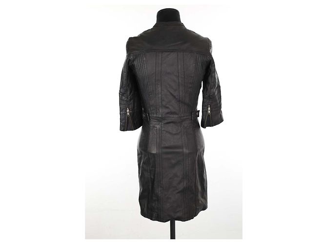 Zadig & Voltaire Schwarzes Lederkleid - Ansicht 4