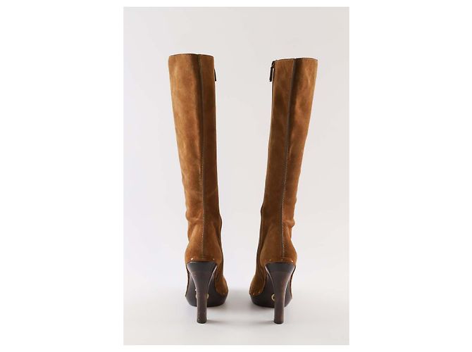 Gucci Botas de ante marrón Castaño - vista 2