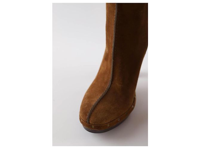 Gucci Botas de ante marrón Castaño - vista 4