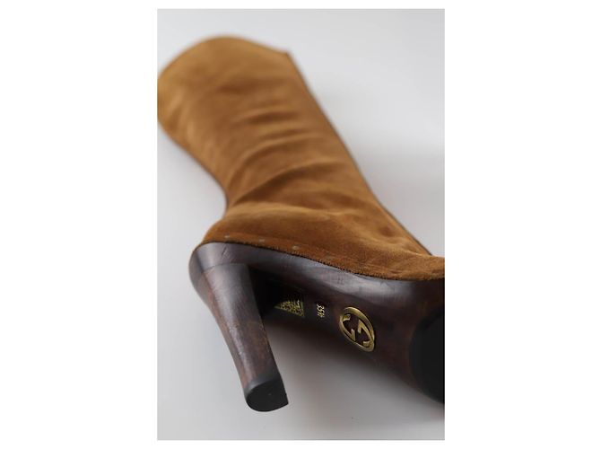 Gucci Botas de ante marrón Castaño - vista 6