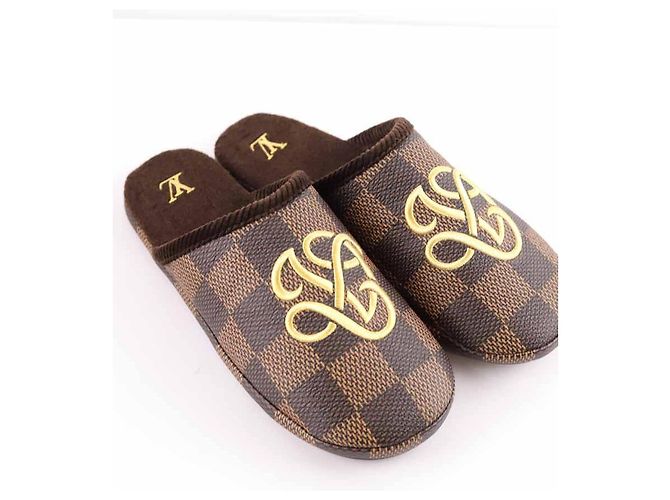Pantofole marroni Louis Vuitton Marrone - vista 2
