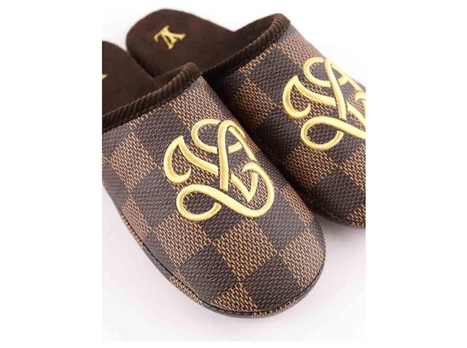 Pantofole marroni Louis Vuitton Marrone - vista 3