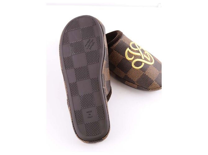 Pantofole marroni Louis Vuitton Marrone - vista 4