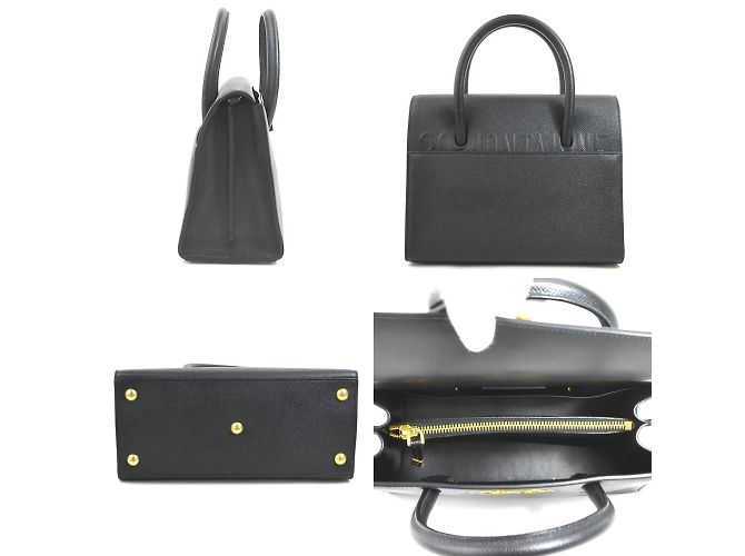 Borsa in pelle nera Christian Dior Nero - vista 2