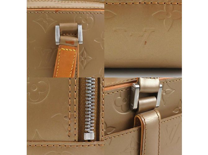 Borsa a mano opaca Monogram Louis Vuitton Marrone - vista 4
