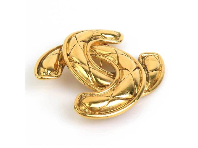 Spilla in metallo dorato Chanel D'oro - vista 2