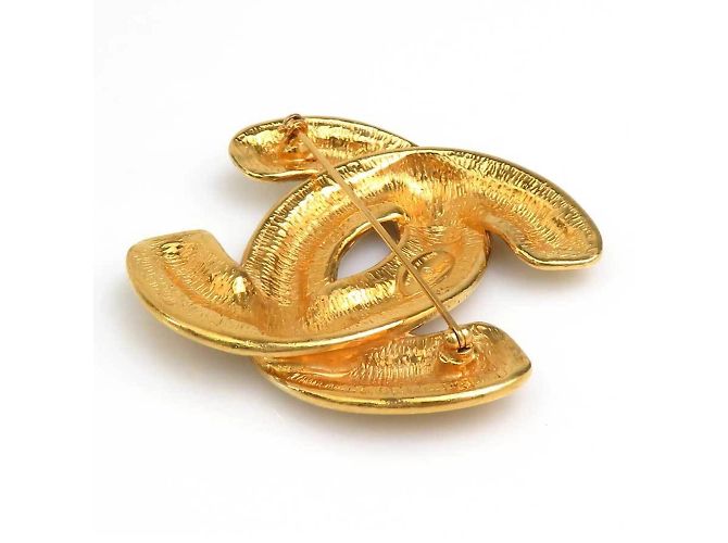 Spilla in metallo dorato Chanel D'oro - vista 3
