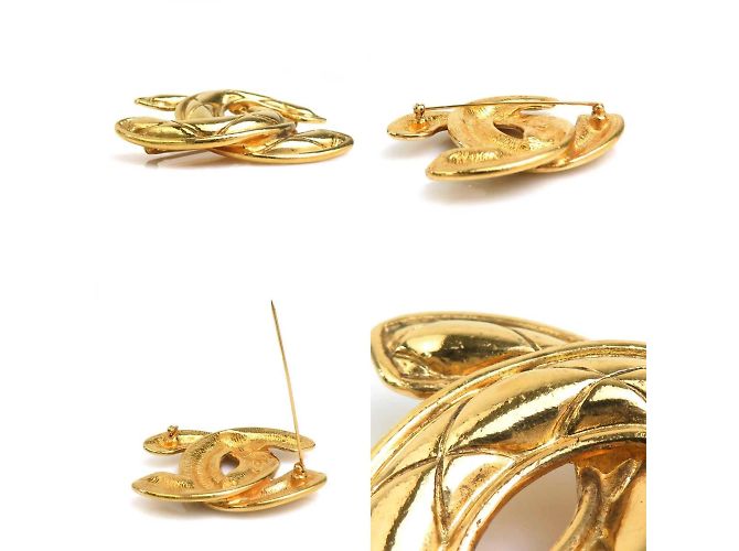 Spilla in metallo dorato Chanel D'oro - vista 4