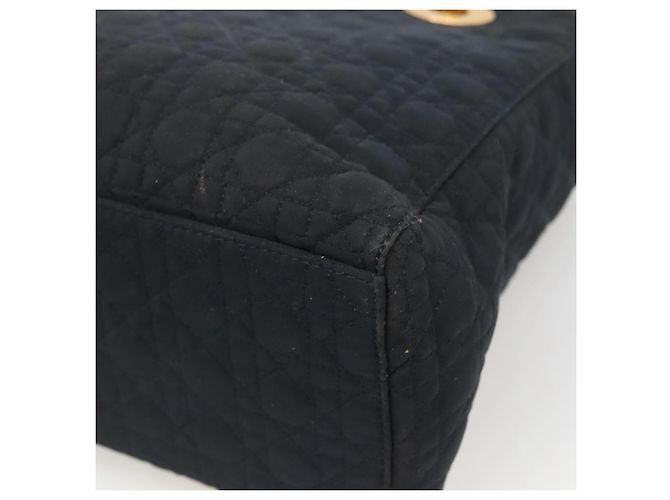 Borsa a mano Christian Dior Canage in nylon blu navy e oro Auth bs25043 D'oro - vista 10
