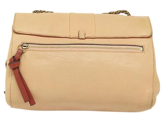 Chloé Borsa a spalla in pelle beige oro Chloe Auth am8219 D'oro - vista 2