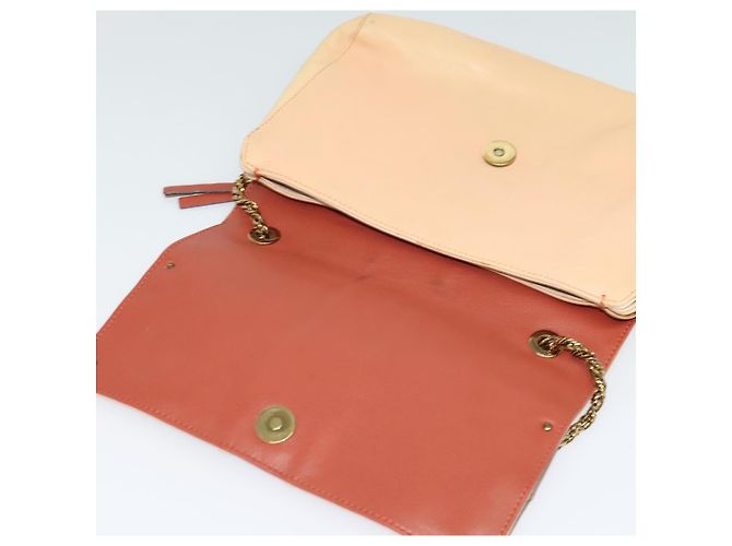 Chloé Borsa a spalla in pelle beige oro Chloe Auth am8219 D'oro - vista 6