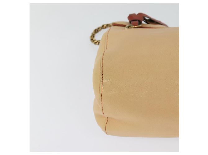 Chloé Borsa a spalla in pelle beige oro Chloe Auth am8219 D'oro - vista 9
