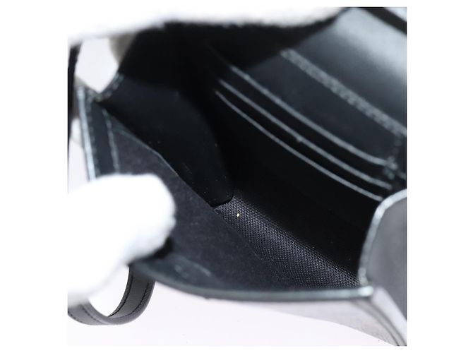 Borsa a spalla GUCCI Square G Space in PVC nero e argento 631766 Auth KD535 - vista 14