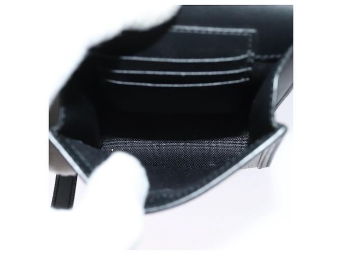 Borsa a spalla GUCCI Square G Space in PVC nero e argento 631766 Auth KD535 - vista 8