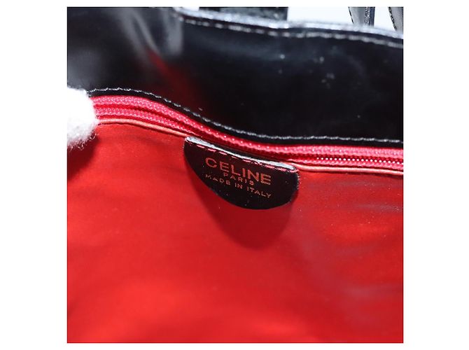 Céline Borsa a spalla CELINE in tela nera e oro Auth 121554 Nero D'oro - vista 10