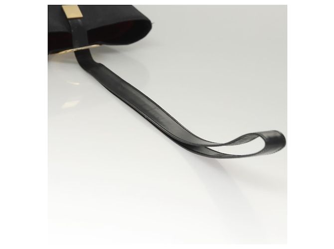 Céline Borsa a spalla CELINE in tela nera e oro Auth 121554 Nero D'oro - vista 5