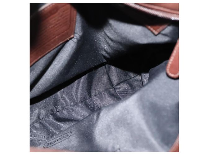 Borsa a Spalla Coach in Pelle Marrone Argento Autentica am8338 - vista 10