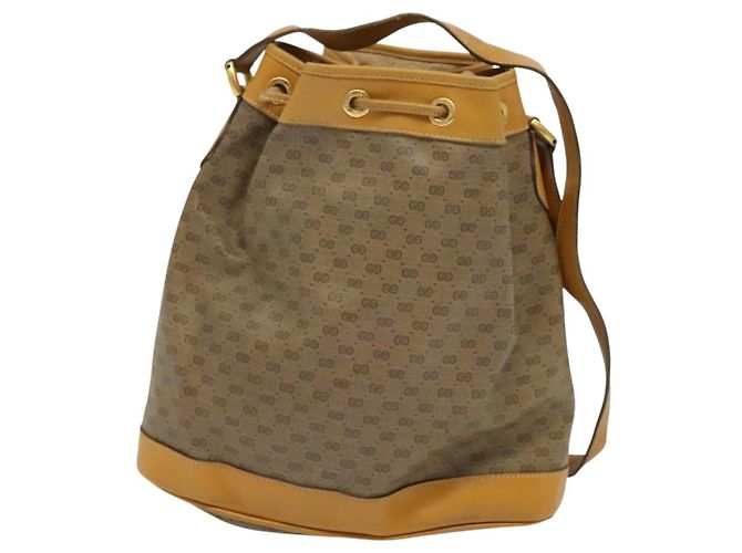 Sac à épaule GUCCI GG Supreme PVC Beige Or 001 116 0937 Auth BA1480 Doré - vue 2