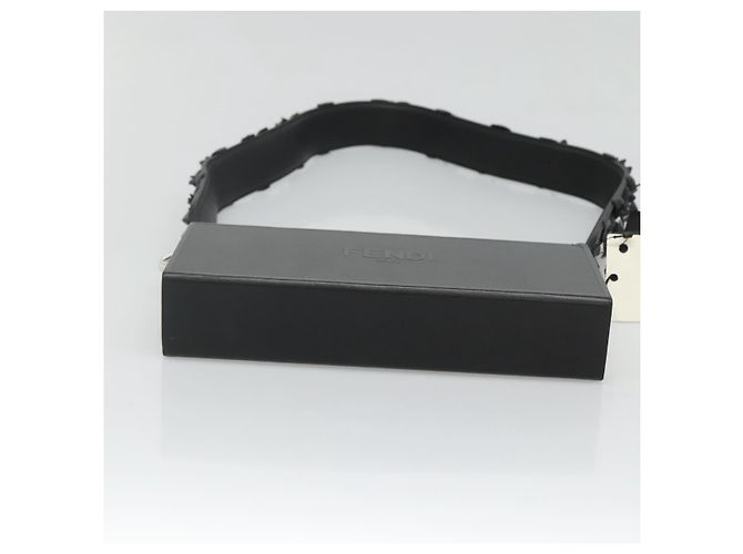 FENDI Box Schultertasche aus schwarzem Leder mit Silber authentisch hk2491 - Ansicht 3