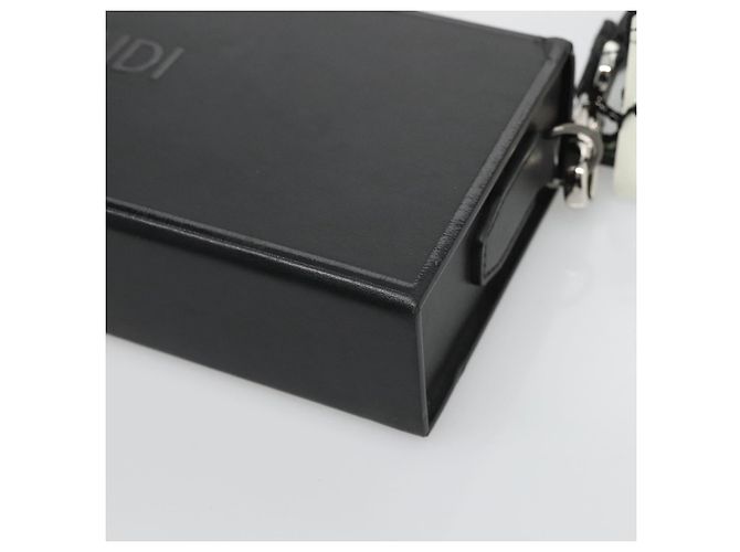 FENDI Box Schultertasche aus schwarzem Leder mit Silber authentisch hk2491 - Ansicht 6