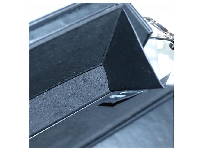 FENDI Box Schultertasche aus schwarzem Leder mit Silber authentisch hk2491 - Ansicht 8