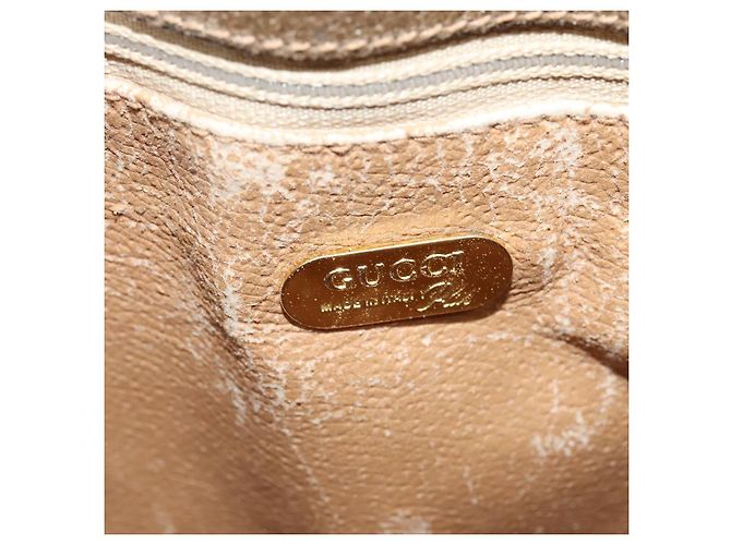 Borsa a spalla GUCCI GG Plus Supreme in pelle PVC beige oro Auth th5900 D'oro - vista 10