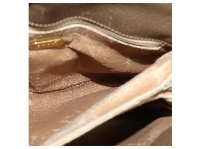 Borsa a spalla GUCCI GG Plus Supreme in pelle PVC beige oro Auth th5900 D'oro - vista 11