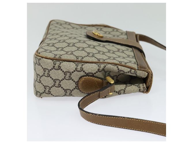 Borsa a spalla GUCCI GG Plus Supreme in pelle PVC beige oro Auth th5900 D'oro - vista 3