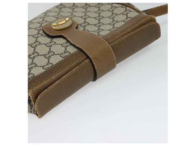 Borsa a spalla GUCCI GG Plus Supreme in pelle PVC beige oro Auth th5900 D'oro - vista 4