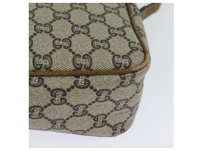 Borsa a spalla GUCCI GG Plus Supreme in pelle PVC beige oro Auth th5900 D'oro - vista 9